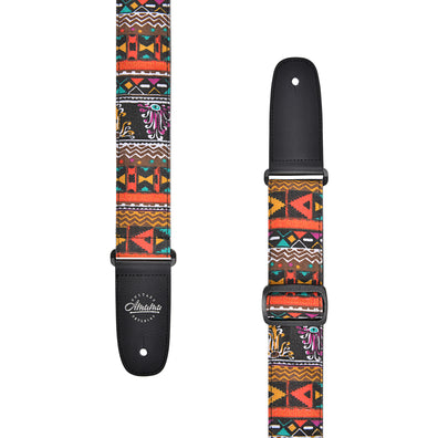 AMUMU National Guitar Strap Orange Denim -DN02P-OR